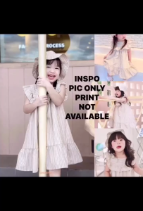 BKK KIDS PARTY DRESS SET W/ HAT/ RAFFLE DRESS W/ HAT EYELET FABRIC HIGH &MALL QUALITY