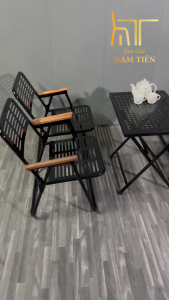 Bộ Bàn Ghế Gấp Gọn Tiện Lợi Combo 4 Ghế 1 Bàn CNC Cạnh Vuông Bàn Ghế Xếp Ngoài Trời