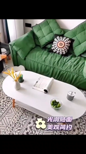 Simple coffee table small dining table apartment modern home living room Nordic double-layer center table