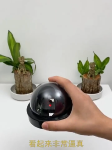 Dome CCTV Virtual Security Camera Fake Monitor with Infrared Flash