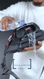 Tas Selempang Pinggang Pria Anti Air Waistbag Waterproof Fortun Series Polo Amstar Slingbag