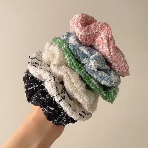 Scrunchies dây cột tóc vải dạ xinh xắn cho nữ