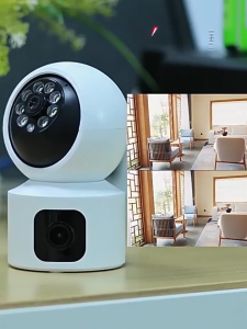 Speedefy Dual Lens WiFi Camera Indoor Security Camera with Full Color Night Vision 2-Way Audio 双镜头摄像头