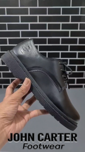 John Carter Naples Sepatu Pantofel Formal Pria Hitam Model Docmart Sepatu PDH TNI Polri Pria