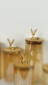 Elk Snack Toples Kaca Tempat Penyimpanan Snack Mewah/Toples Makanan Serbaguna/Toples