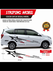 Stiker Cutting Striping Mobil Universal Model Bintang