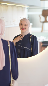 Amie Khayr Lovela Dress Baju Gamis Polos Mix Swaroski Bahan Berry Pearth Ukuran S M L XL