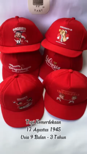 Topi Baseball Anak Cuple 17 Agustus Kemerdekaan Indonesia Topi Agustus Indonesia Usia 2 - 8 TAHUN