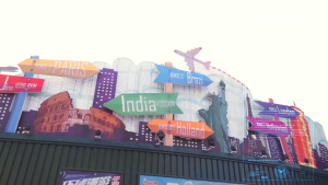 Airwheel SQ3S Smart Ridding Travel Luggage Scooter Powerbank Rechargeable Electric Luggage (White Pink& Blue) 15L