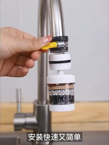 3PCS 6 Layer Filtration Faucet Filter Splash Proof 360° Degrees Rotatable Retractable Faucet Extender Universal Kitchen Activated Filter Water Purifier earphea