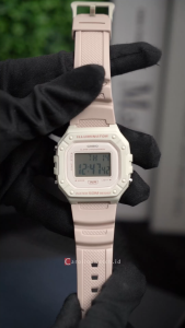 Jam Tangan Wanita Casio Pop W-218HC-4A2 Digital Beige Dial Resin Band
