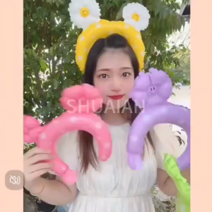 SHUAIAN Balon Foil Bando Bunga Daisy Warna Warni & Balon Bando Bunga Matahari