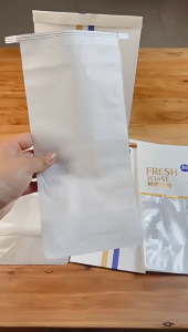50pcs Kraft Paper Bread Toast Stand Up Pouch With Window (Ph) Slice Bread Packaging Biscuits Pouch