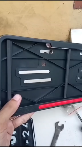 Dudukan Plat Nomor Motor / Cover Plat Nomor Motor Ori Honda Ori Ahm / Bingkai Plat List Nomor Universal PROMO SEPASANG (Depan Belakang)