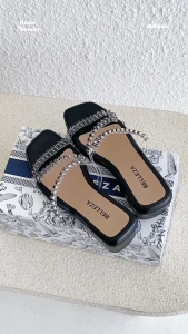 BELLEZA STACEY - Heels Crystal Wanita Nyaman Empuk 4cm Size 36 - 40