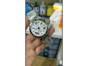 [Promo] Jam Tangan Wanita FS AM 4509 / AM4509 Cecile Chronograph Silver Dial Stainless Steel Original Garansi 2 Tahun [✔COD][100% Authentic]