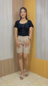 Putri Nasya - Celana Big Size Pendek 1/4 LFRPT Ukuran 8L6L5L4L2LXLS fit to L Warna Capucino Moca Abu Cream Hitam Navy