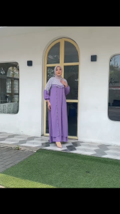 Gamis Terbaru Shofiya Ceruty Babydoll Mix Tile Payet Ukuran Jumbo