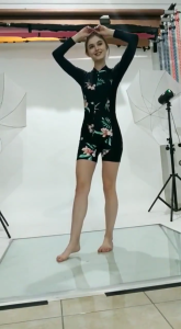 Baju Renang wanita-diving dewasa cewek tangan panjang biasa dan lapis cup BH