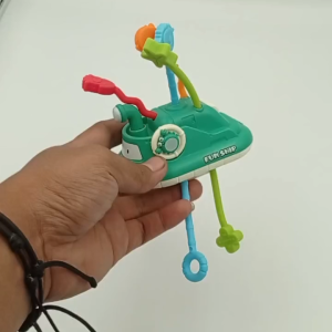 TAIYO Pop It Teether Pull String Toy Speadboat Toys Bayi Tarik Panjang Gigitan Baby Bahan Silikon Kapal Selam BPA Free Mainan