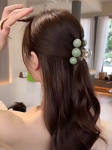 SK-C1120 Jepit Rambut Motif Mutiara Wanita Jedai Mutiara Jumbo Aksesoris Fashion Elegan / Jepitan