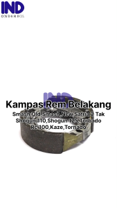 Kampas Rem Tromol Belakang Smash Lama New Satria 2 Tak Shogun 110 Old Kebo 125 Tornado RC 100 Kaze Tornado Brake Shoe Kanvas Brakepad Brake Shoe Pad