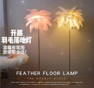 Đèn Sàn Lông Vũ Nhẹ Nhàng Sang Trọng Nhiều Màu Sắc Decor Phòng Khách Phòng Ngủ