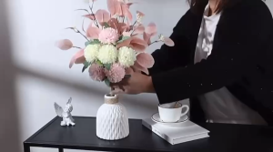 Imitation ceramic vase artificial flower artificial plant ornament used for wedding home decoration coffee shop and restaurant decoration
