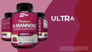 NutriFlair D-Mannose 1500 mg 120 Capsules - With Cranberry and Dandelion Extracts - Natural Urinary Tract Health UTI Support - Reduces Impurities Detoxifies the Body