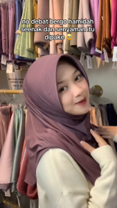 BERGO OVAL JERSEY PREMIUM S / M / L | KERUDUNG INSTAN | JILBAB SPORT ( OLAHRAGA ) | HIJAB INSTAN