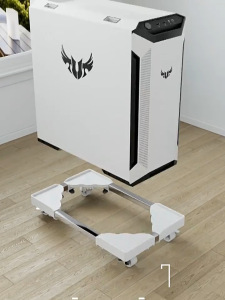 HANGDIAN(จัดส่งฟรีทั้งร้าน)ฐานรอง PC ปรับความกว้างได้ ที่วางคอมพิวเตอร์ ขาตั้ง แท่นวาง ที่รอง ที่วาง ฐานวางเครื่อง - Case CPU Holder Stand with Wheels for Computer Cases ไฟเบอร์เทค วงเล็บโฮสต์คอมพฐานสำหรับวางคอมพิวเตอร์ ติดตั้งล้อแข็งแรง รถเข็นไม่มีแฮนด์อ