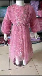 gamis jahwara kids 3-11 tahun - gamis pesta tilemutiara - maxi brokat anak perempuan - gamis anak - dress brukat anak perempuan - gaun pesta - gaun kondangan - busana gamis - Lazada