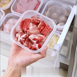FH-C1142 Kotak Penyimpanan Makanan Kulkas 350ML Wadah Ikan Daging Bahan Makanan Bpa Free Transparan