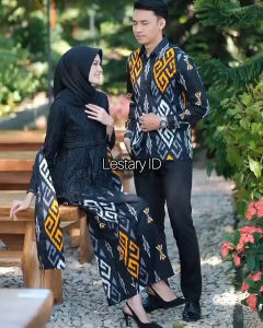 Set Kebaya Couple Pasangan Terbaru Baju Kevaya Wisuda Lamaran 2024
