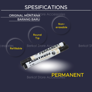 Spidol Permanen Hitam Montana MP-12 Permanent Marker Montana 1 Box