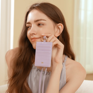 MOSSDOOM Hazel Card Bag สล็อตแบบพกพาหลายชั้นช่องเสียบการ์ดของผู้หญิงผู้ถือบัตรขนาดเล็ก