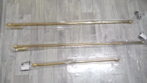 Curtain Rod GOLD SILVER Adjustable 70-120CM & 120-210CM Adjustable 13/16MM Makapal Curtain Rod Hook And Bracket