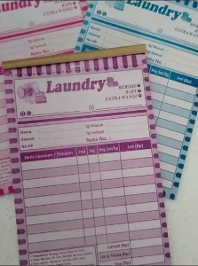 Nota Loundry 2 Ply & 1 Ply 1/4 Folio - Siap Kirim