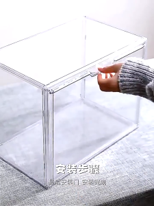 Extra-large Siz Transparent Acrylic Helmet Storage Cabinet Handbag Storage Organizer toy Display Clear Storage Box