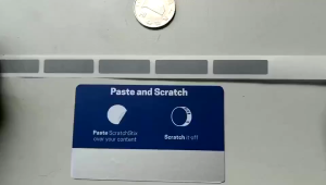 1000 Lembar Label Gosok / Scratch Label / Stiker Penutup Voucher Scratch Penutup PIN Voucher Perekat Diri