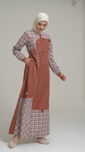 Baju Gamis Wanita Katun Raunapride / RGD-110 / Fashion Muslim Kekinian