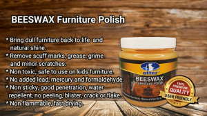 OTTER Beeswax Polish Wood Furniture Polishing Shine and Removing Minor Scratch Protection natural shine 280g