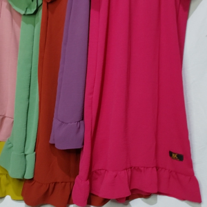Lulukids-Dress Fuji Anak Perempuan Crinkle Airflow Premium Daster Fuji Crinkel Usia 3-12 Tahun