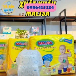 (60 MIẾNG) Tã bỉm trẻ em MALISA "rẻ như tã dán" siêu mềm siêu thấm hút chống tràn đủ size M60/L54/XL48