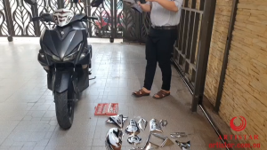 Ốp trang trí xe NVX V1 2017-2020 mạ crom Artistar