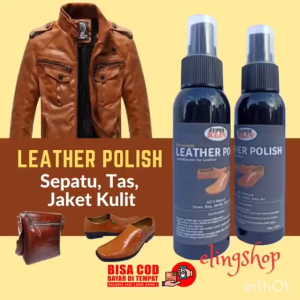 Leather Shoes Pembersih Semir Sepatu Hitam Putih Coklat Kulit 100 ml