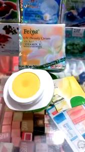Kem dưỡng trắng ngừa mụn Feiya Vitamin E Remove Pimples Sensitivity UV/Beauty Cream của Đài Loan hộp 15gr - cam kết hàng chính hãng công ty