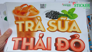 🔥 MIẾNG DÁN TRÀ SỮA KEM THÁI ĐỎ... 🔥 DÁN TƯỜNG XE CỬA KÍNH... CHO QUÁN TRÀ SỮA QUÁN ĂN UỐNG.