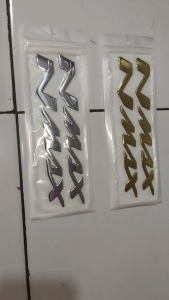 Satu Set Emblem NMAX Silver & Gold: Logo Yamaha NMAX Aksesoris