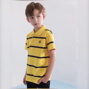 Insular เด็กเสื้อโปโลเด็กชายฝ้ายแขนสั้นด้านบน 90-120ซม.